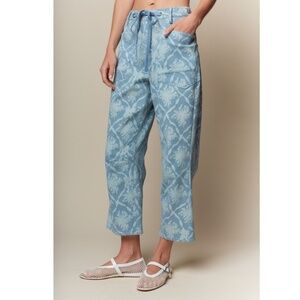 "The Cleo" Coquette Printed Barrel Jean